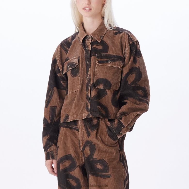 ropa 40VX660 mujer camisa de pana nabi OBEY catechu madera multi