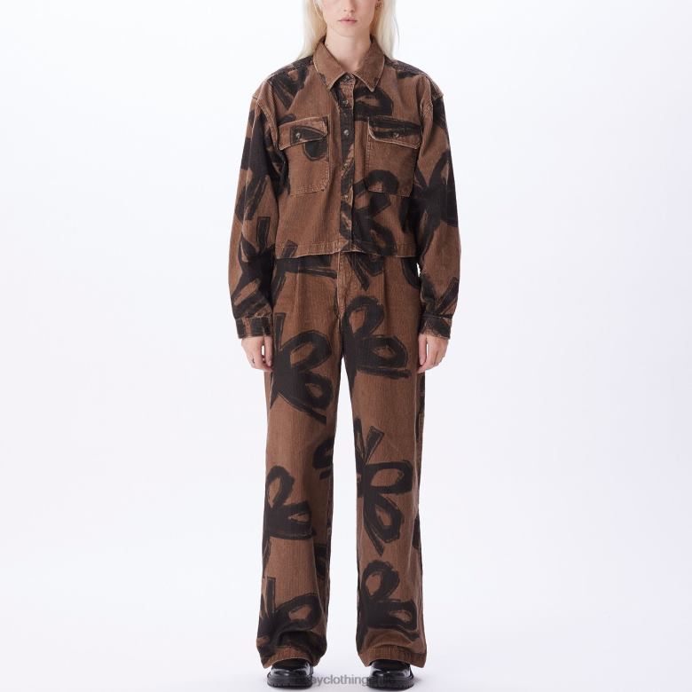 ropa 40VX660 mujer camisa de pana nabi OBEY catechu madera multi