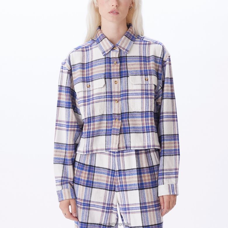 ropa 40VX706 mujer camisa de franela máxima OBEY multi sin blanquear