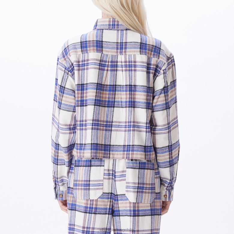 ropa 40VX706 mujer camisa de franela máxima OBEY multi sin blanquear