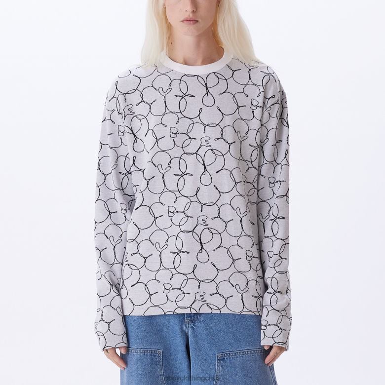 ropa 40VX710 mujer camiseta dania ls OBEY blanco multicolor