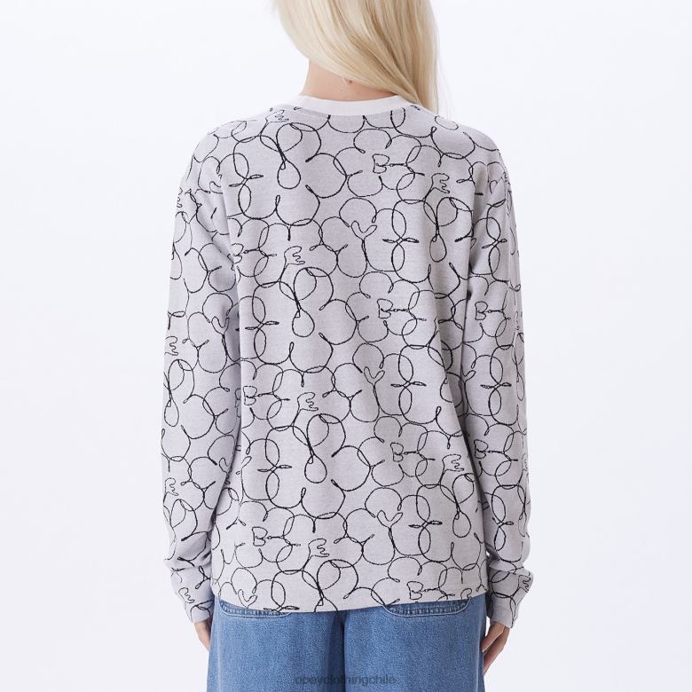 ropa 40VX710 mujer camiseta dania ls OBEY blanco multicolor