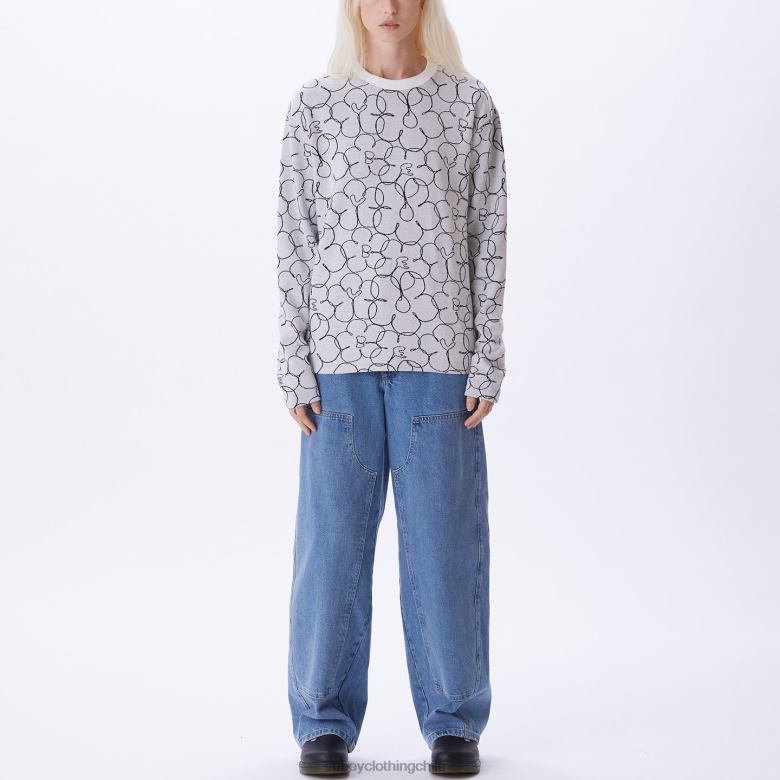 ropa 40VX710 mujer camiseta dania ls OBEY blanco multicolor