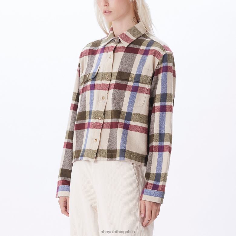 ropa 40VX711 mujer camisa viola OBEY arcilla multi