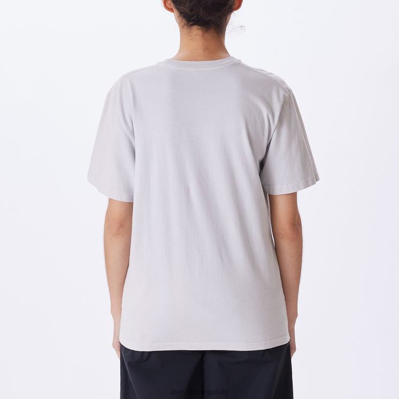 ropa 40VX746 mujer camiseta con elección de tinte pigmentado de mariposa OBEY ópalo
