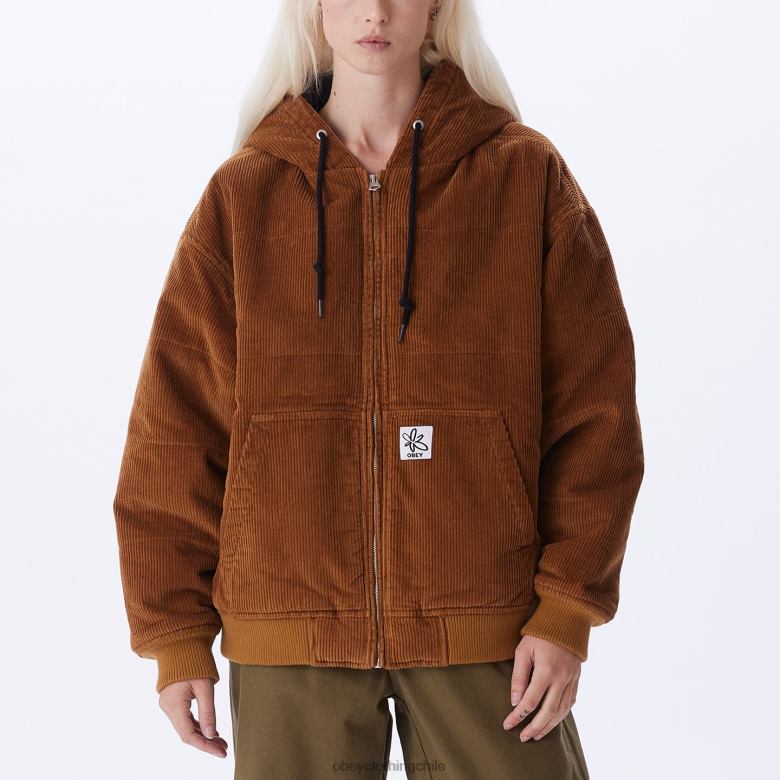 ropa 40VX641 mujer siempre bombardero OBEY madera de catechu
