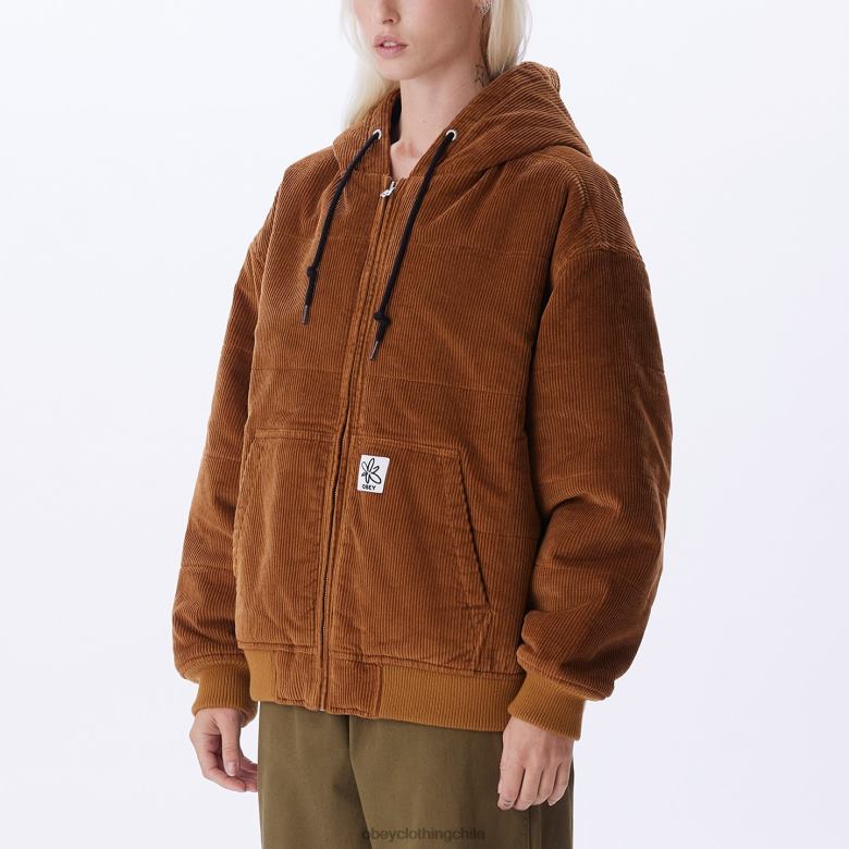 ropa 40VX641 mujer siempre bombardero OBEY madera de catechu