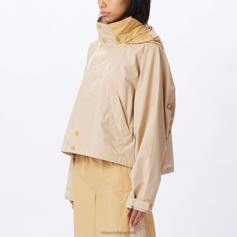 ropa 40VX642 mujer parka corta dylan OBEY crema irlandesa