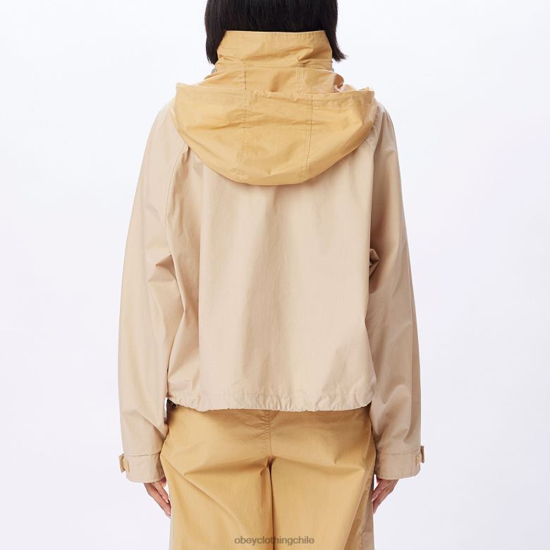ropa 40VX642 mujer parka corta dylan OBEY crema irlandesa
