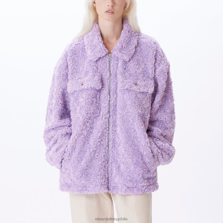 ropa 40VX645 mujer chaqueta brenda OBEY Rosa purpura