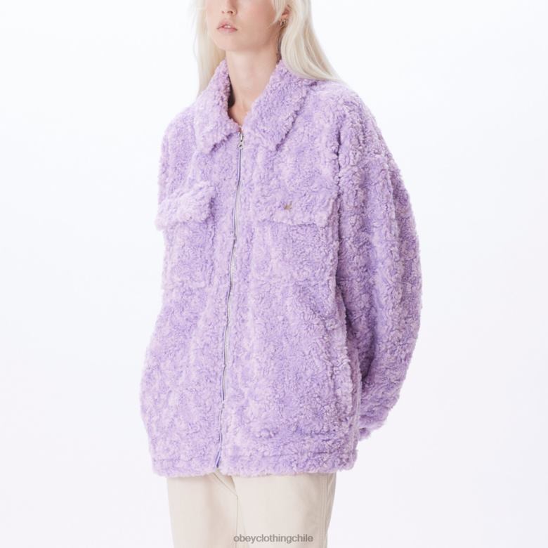 ropa 40VX645 mujer chaqueta brenda OBEY Rosa purpura