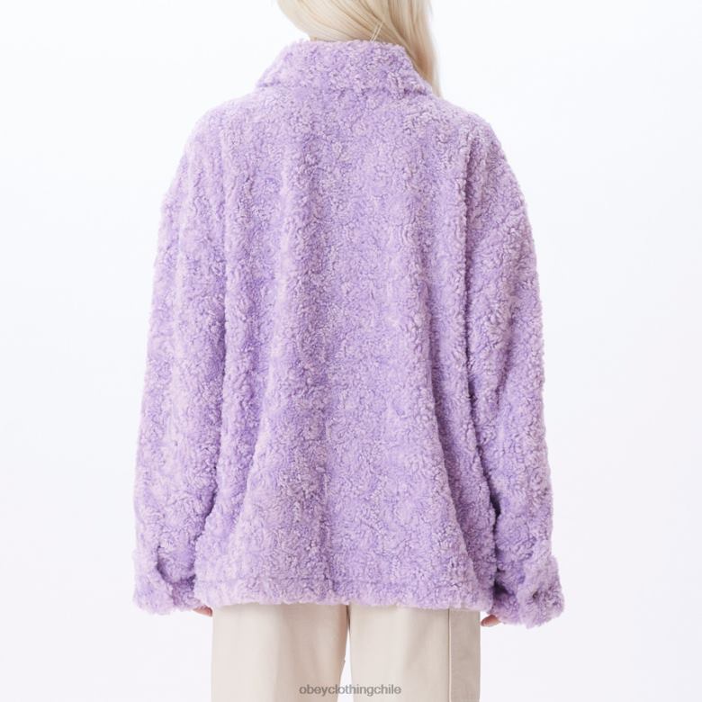 ropa 40VX645 mujer chaqueta brenda OBEY Rosa purpura
