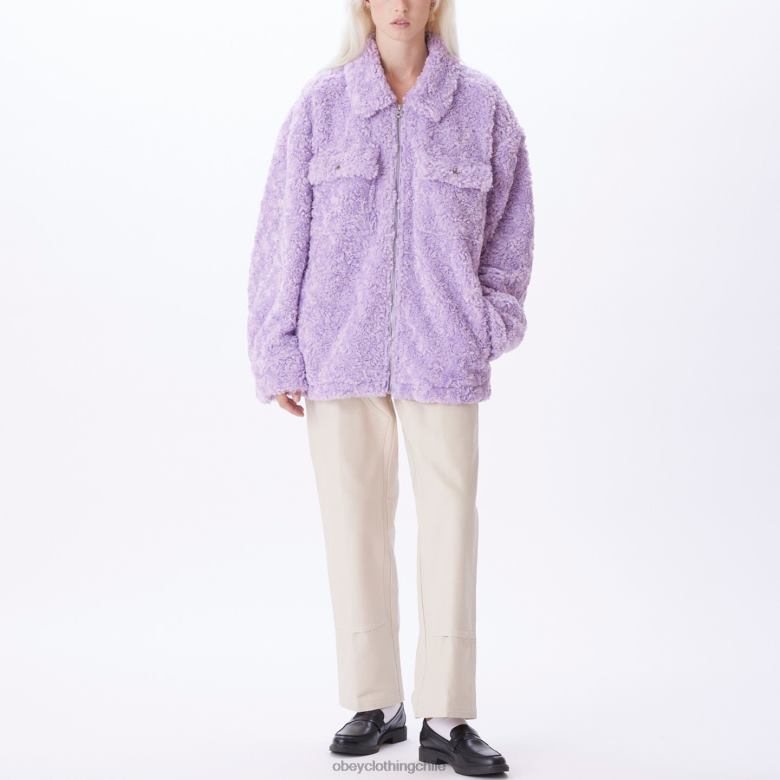ropa 40VX645 mujer chaqueta brenda OBEY Rosa purpura