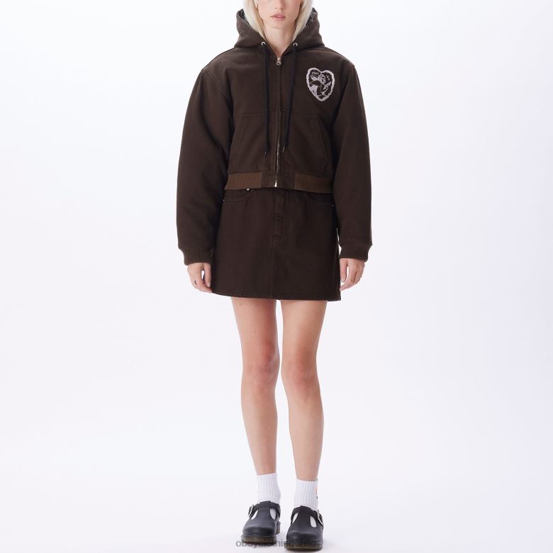 ropa 40VX646 mujer chaqueta bomber salina OBEY java marrón