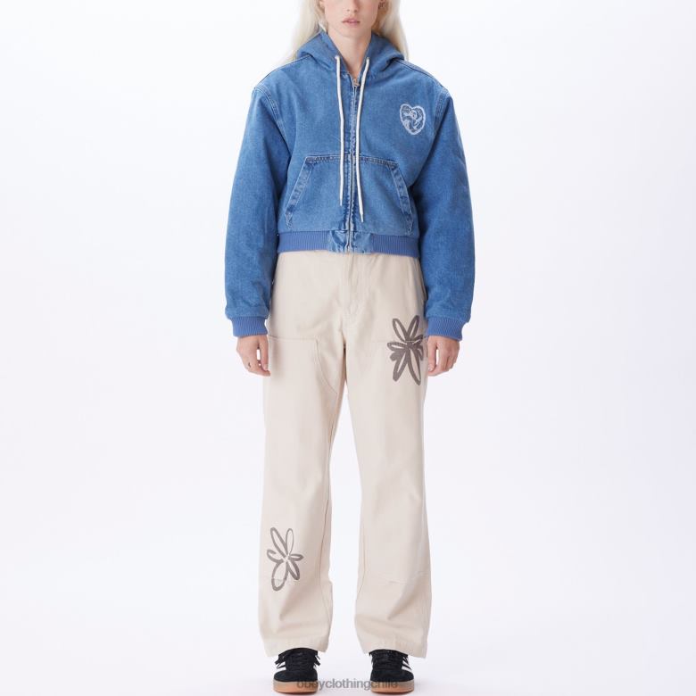 ropa 40VX647 mujer chaqueta bomber salina OBEY índigo claro