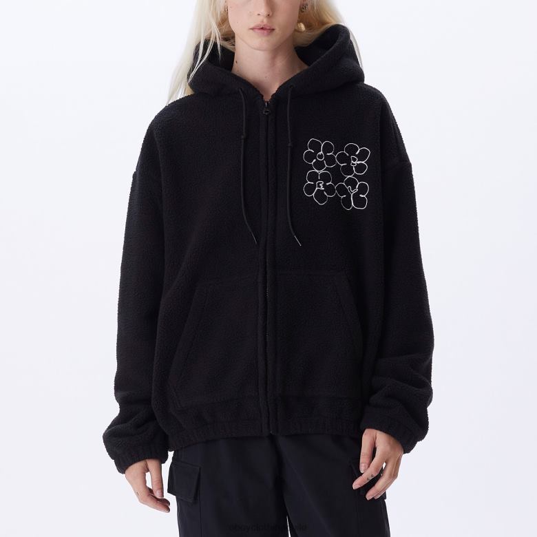 ropa 40VX652 mujer chaqueta con capucha oportunidad OBEY negro