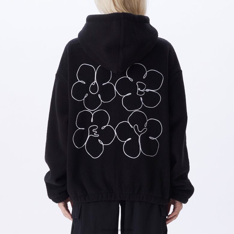 ropa 40VX652 mujer chaqueta con capucha oportunidad OBEY negro