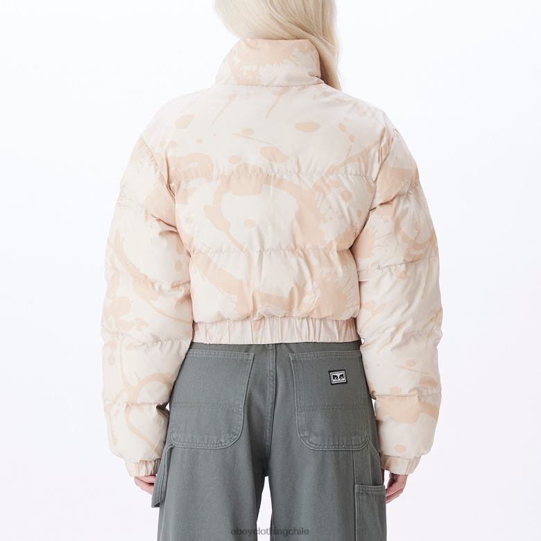 ropa 40VX654 mujer chaqueta acolchada elixir OBEY arcilla multi
