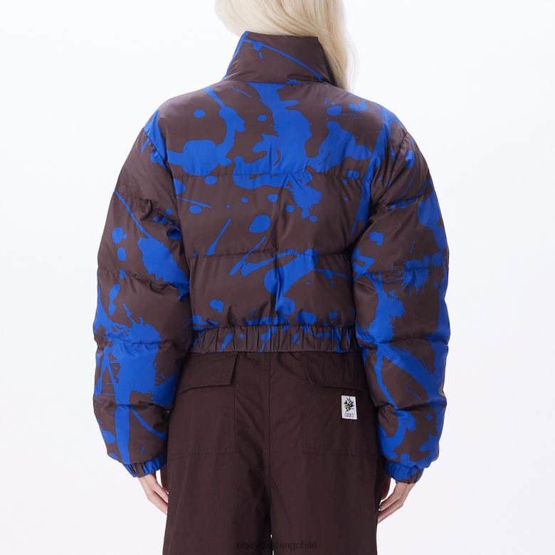 ropa 40VX655 mujer chaqueta acolchada elixir OBEY java marrón multi