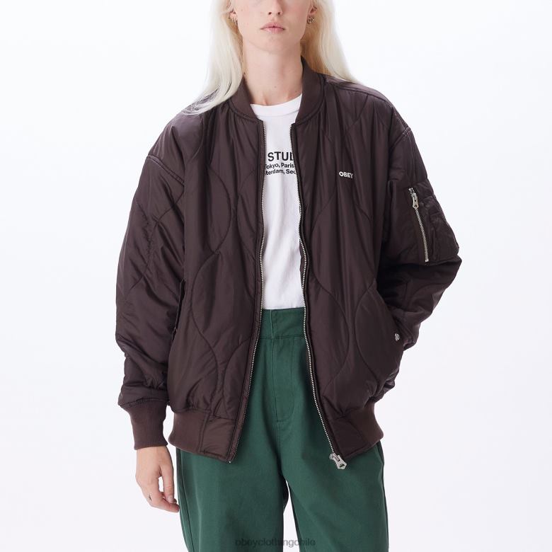 ropa 40VX658 mujer chaqueta bomber daybreak ma-1 OBEY java marrón