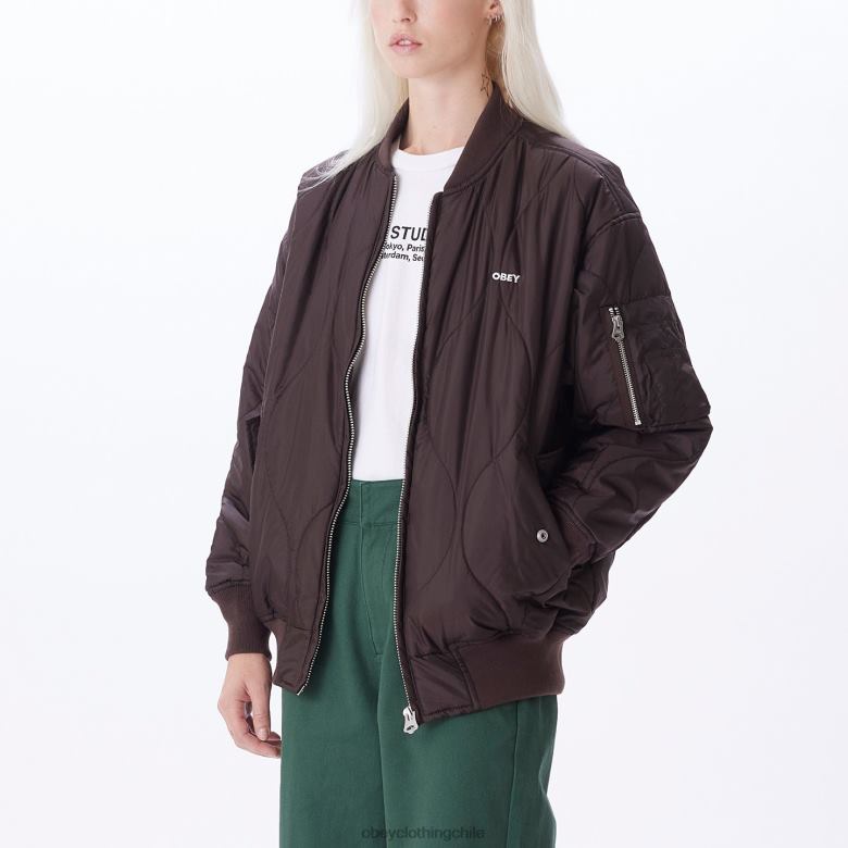 ropa 40VX658 mujer chaqueta bomber daybreak ma-1 OBEY java marrón