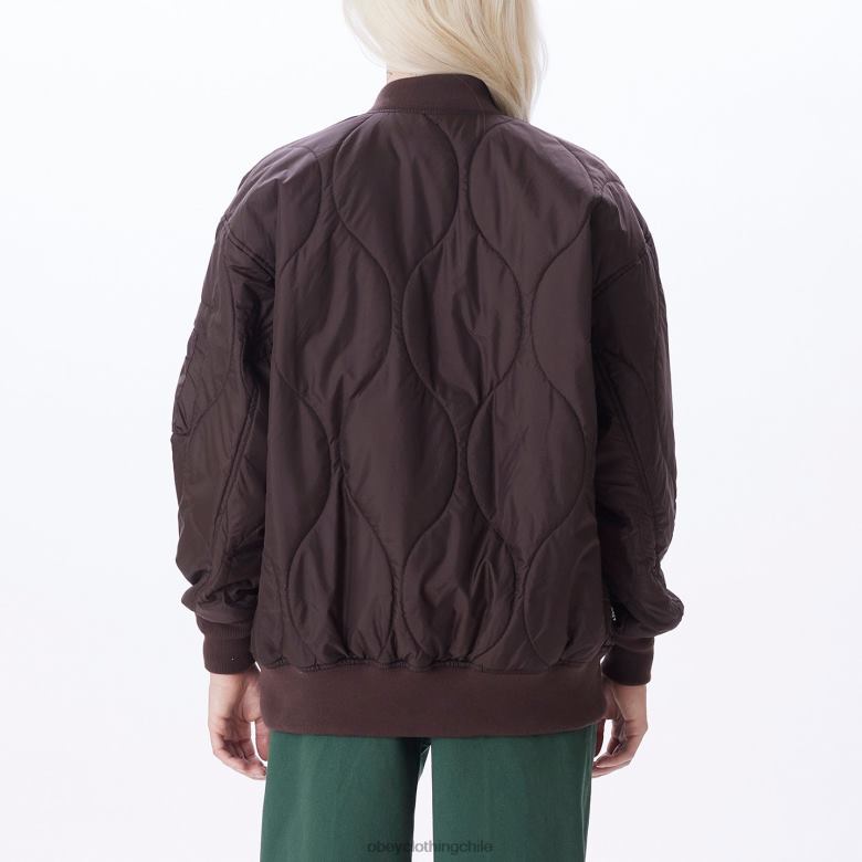 ropa 40VX658 mujer chaqueta bomber daybreak ma-1 OBEY java marrón