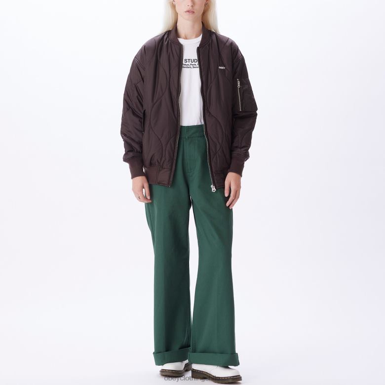 ropa 40VX658 mujer chaqueta bomber daybreak ma-1 OBEY java marrón