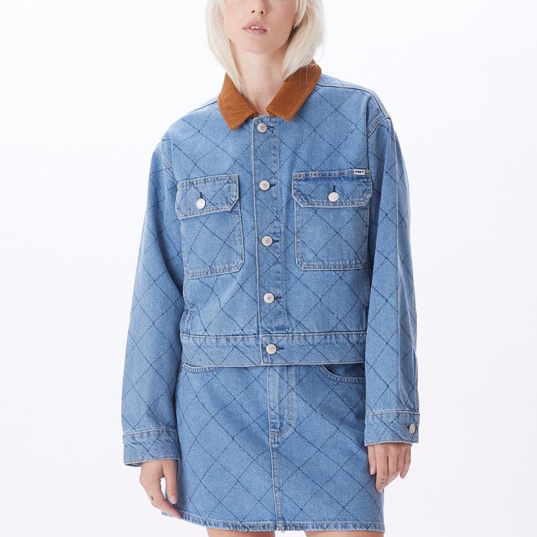 ropa 40VX661 mujer chaqueta ariana OBEY índigo claro