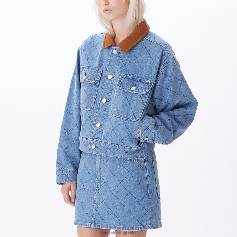 ropa 40VX661 mujer chaqueta ariana OBEY índigo claro