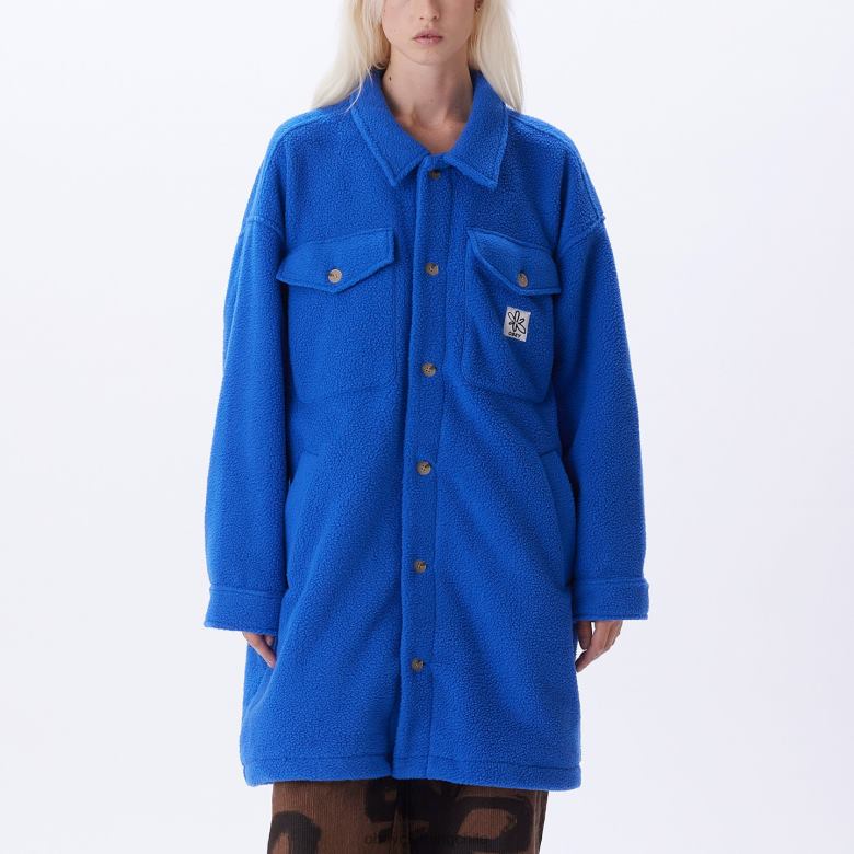 ropa 40VX663 mujer chaqueta tipo camisa brooklyn OBEY surf azul