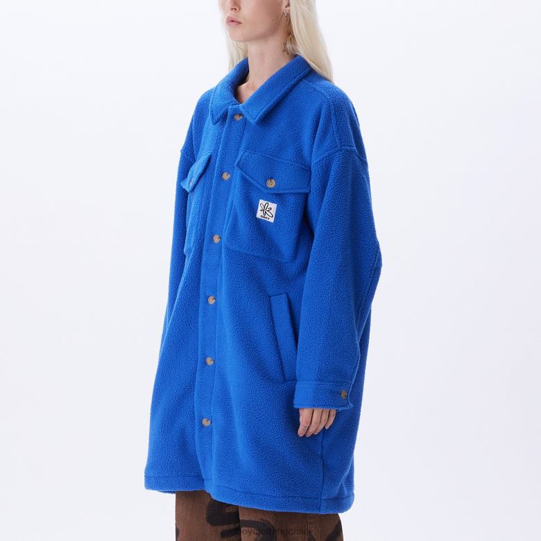 ropa 40VX663 mujer chaqueta tipo camisa brooklyn OBEY surf azul