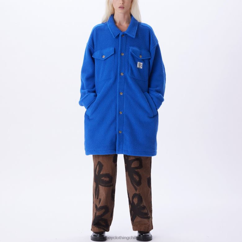 ropa 40VX663 mujer chaqueta tipo camisa brooklyn OBEY surf azul