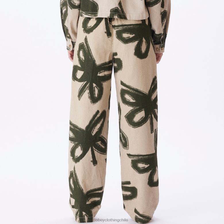 ropa 40VX650 mujer pantalón nabi baggy de pana OBEY arcilla multi