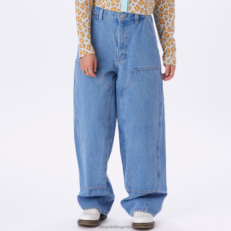 ropa 40VX666 mujer denim holgado leah OBEY índigo claro