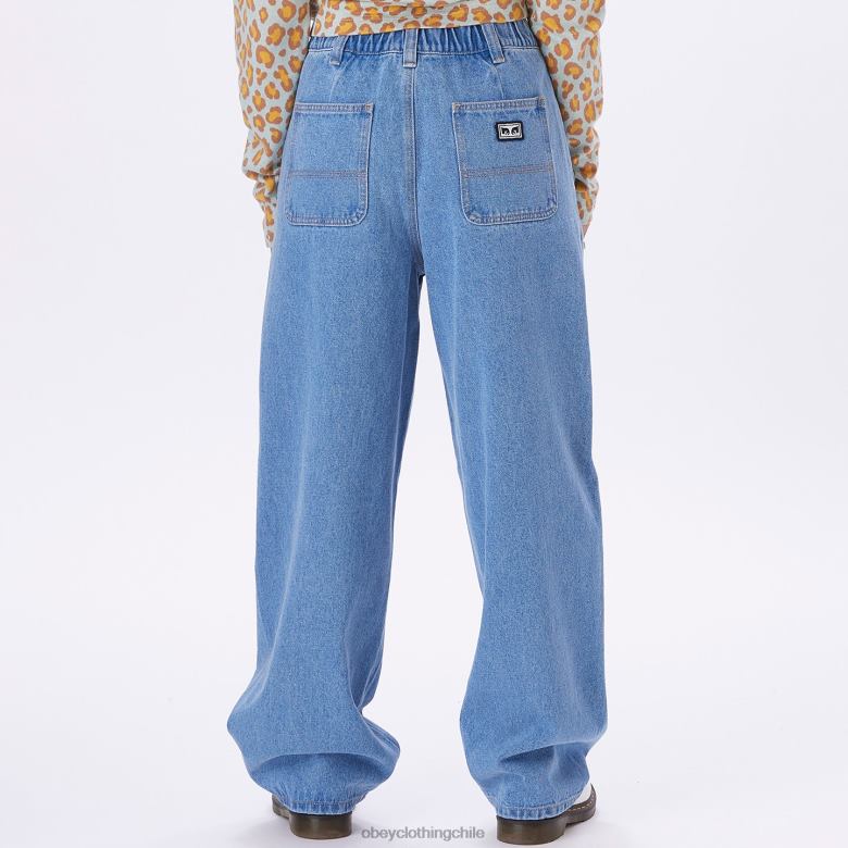 ropa 40VX666 mujer denim holgado leah OBEY índigo claro