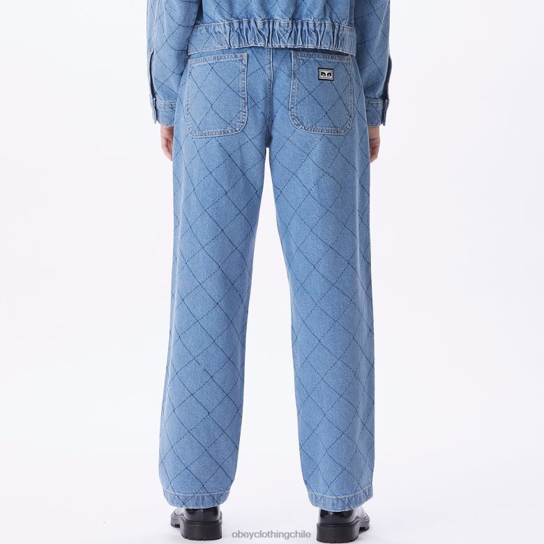 ropa 40VX675 mujer denim denim diamante fácil OBEY índigo claro multicolor