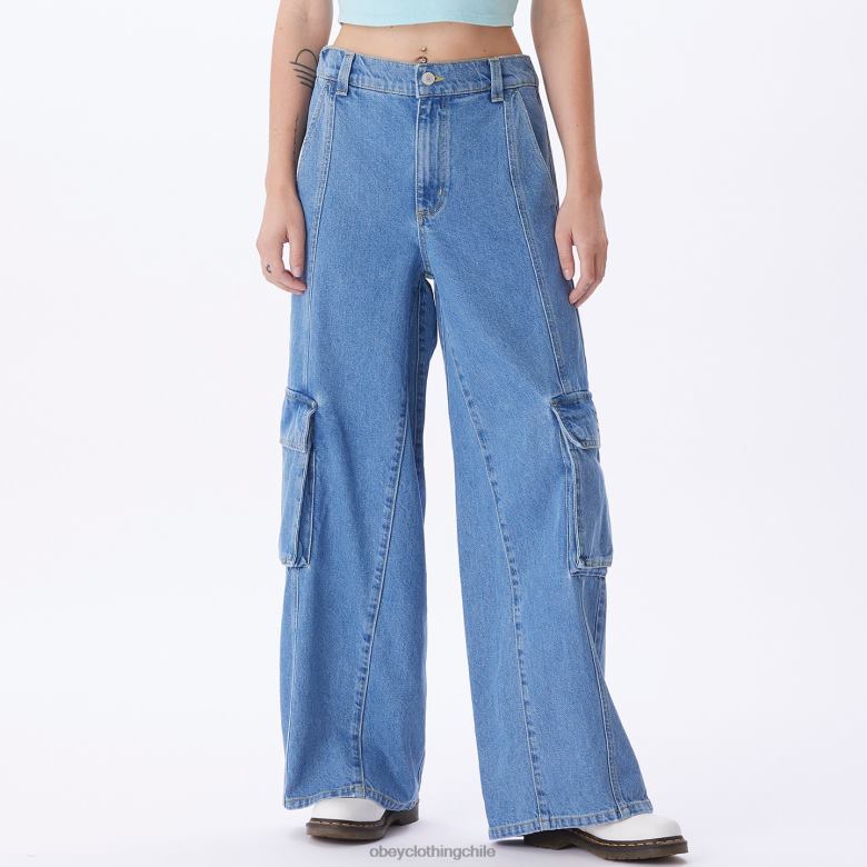 ropa 40VX678 mujer buscar carga denim OBEY índigo claro