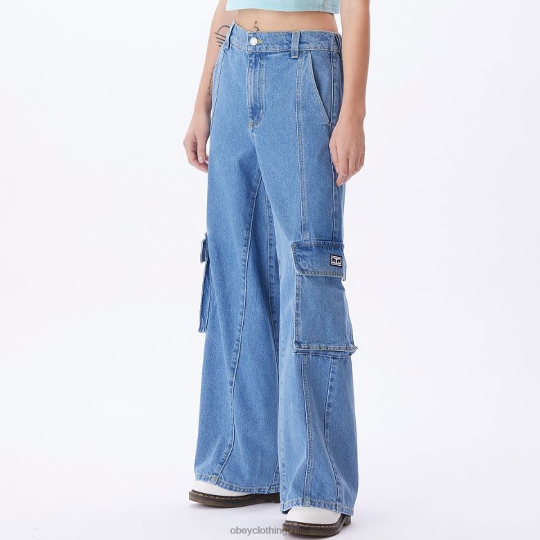 ropa 40VX678 mujer buscar carga denim OBEY índigo claro