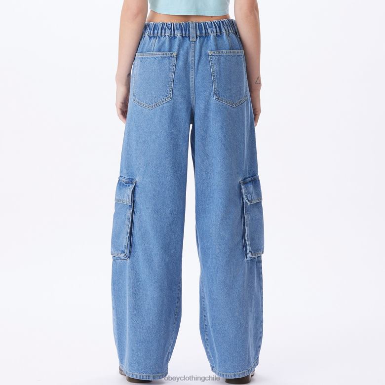 ropa 40VX678 mujer buscar carga denim OBEY índigo claro