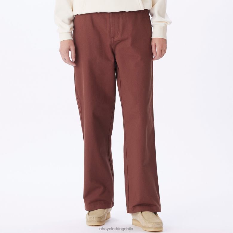 ropa 40VX680 mujer pantalón de carpintero brighton OBEY sepia