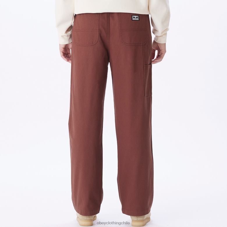 ropa 40VX680 mujer pantalón de carpintero brighton OBEY sepia