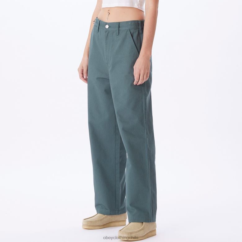 ropa 40VX681 mujer pantalón de carpintero brighton OBEY pino plateado