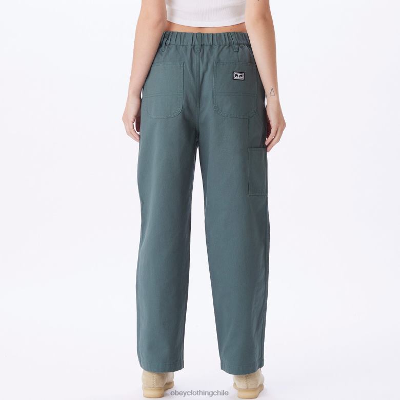 ropa 40VX681 mujer pantalón de carpintero brighton OBEY pino plateado