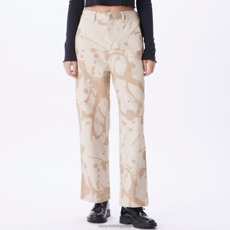 ropa 40VX682 mujer pantalones de carpintero con estampado Brighton OBEY arcilla multi