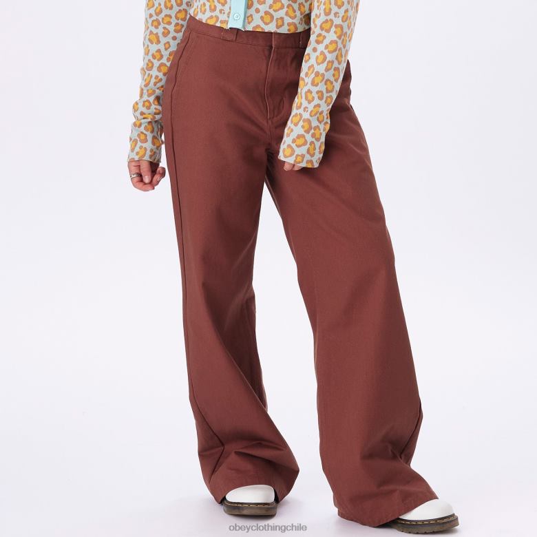 ropa 40VX687 mujer pantalón de trabajo mila OBEY sepia