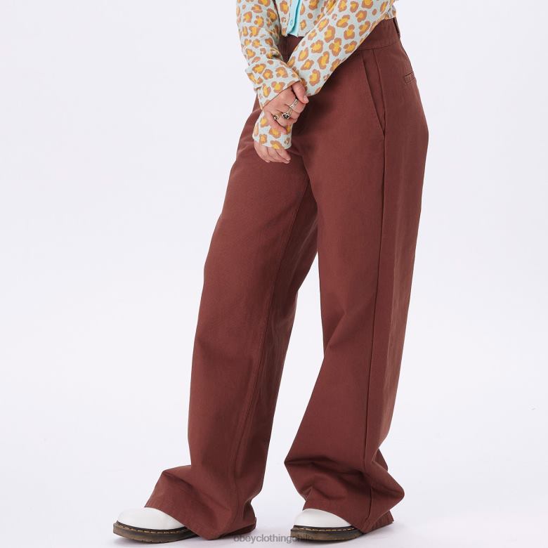 ropa 40VX687 mujer pantalón de trabajo mila OBEY sepia