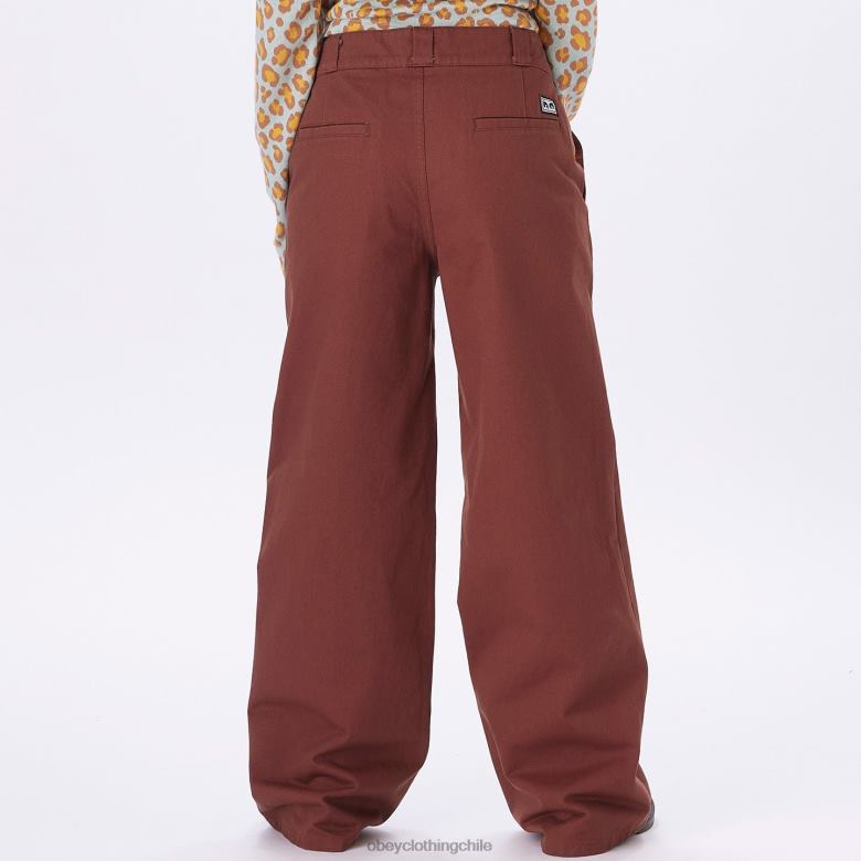 ropa 40VX687 mujer pantalón de trabajo mila OBEY sepia
