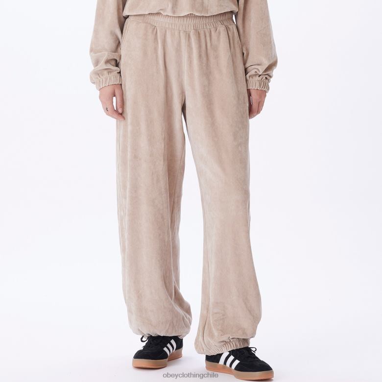 ropa 40VX688 mujer pantalón karina OBEY Gris plateado