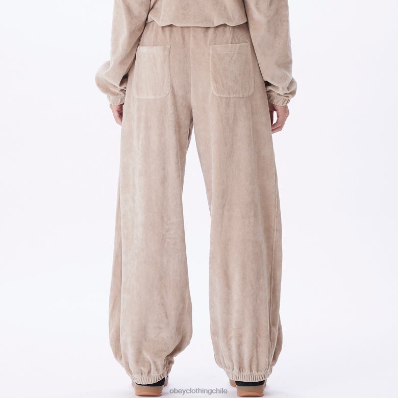 ropa 40VX688 mujer pantalón karina OBEY Gris plateado