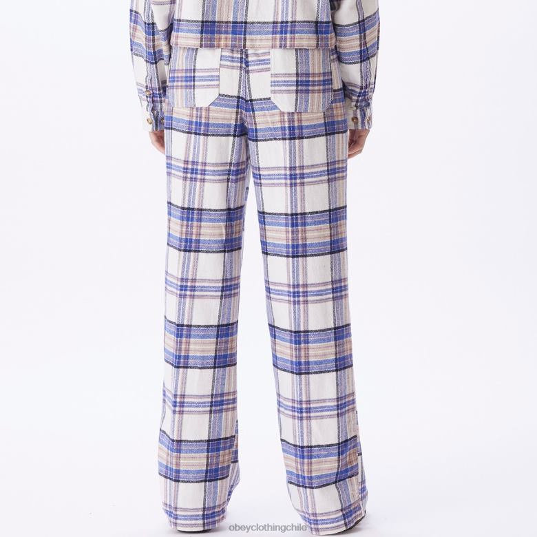 ropa 40VX692 mujer pantalón a cuadros max OBEY multi sin blanquear